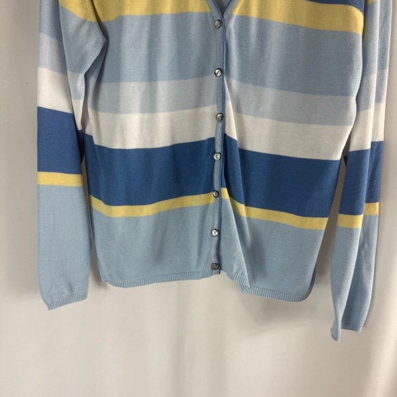 Erika & Co Multi-Color Striped Long Sleeve V-Neck Cardigan Sweater
Women's - Picture 4 of 10